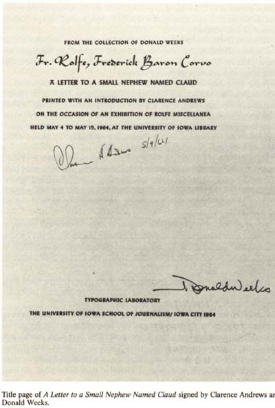 Title page of "A Letter to a Small Nephew Named Cloud"